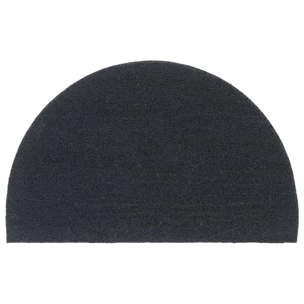 Tapis de porte gris foncé demi-rond 50x80 cm