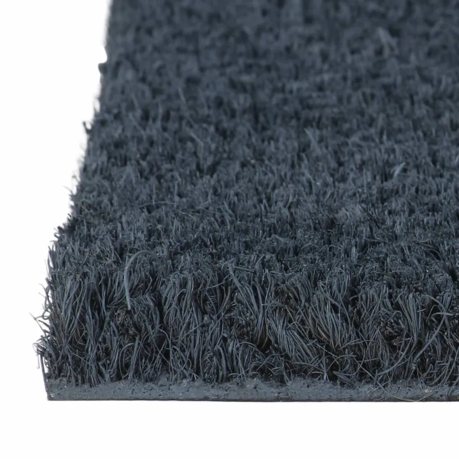 Tapis de porte gris foncé demi-rond 50x80 cm - 4