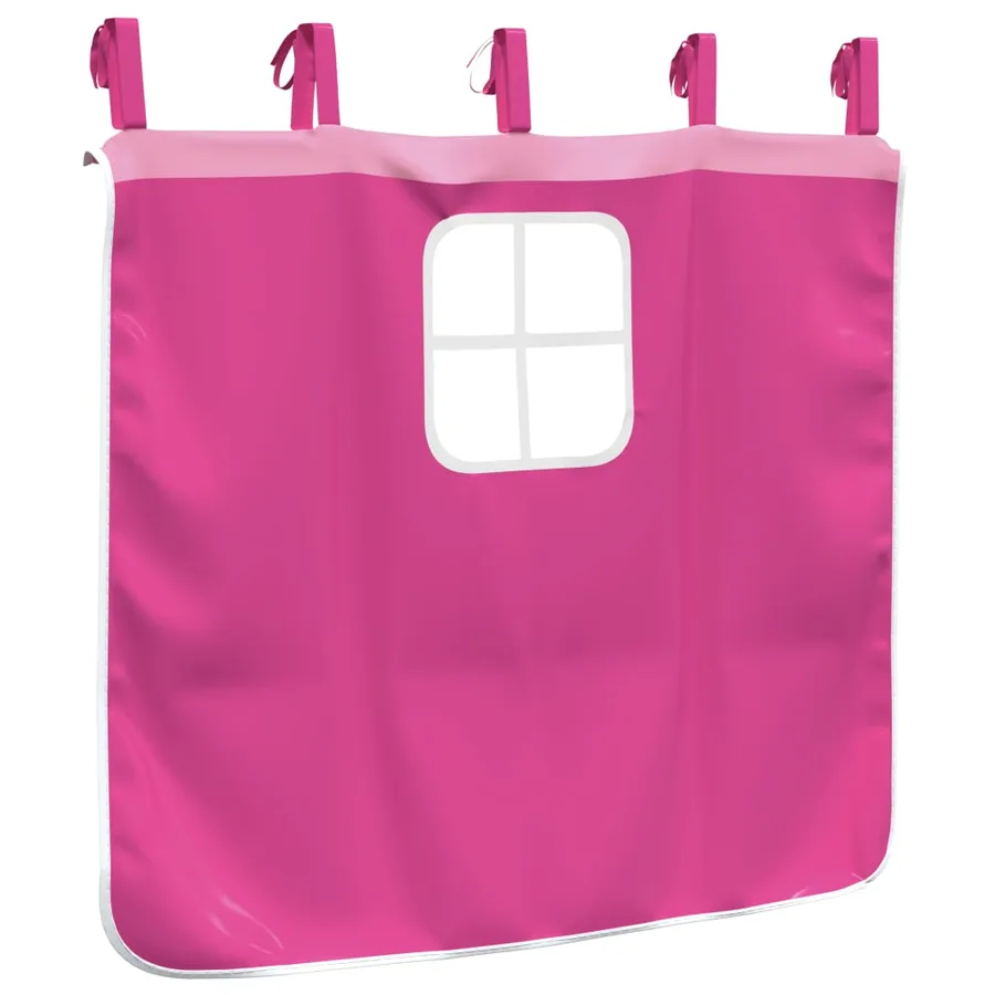 Rideaux pour lit mezzanine rose polyester - 12
