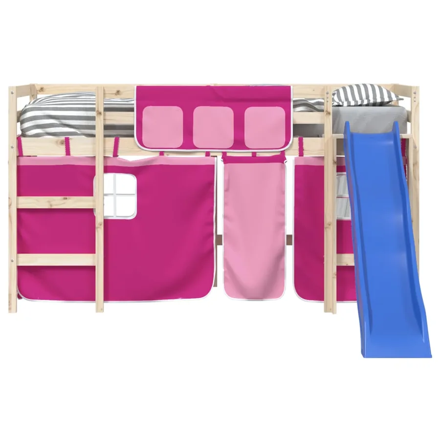 Rideaux pour lit mezzanine rose polyester - 5