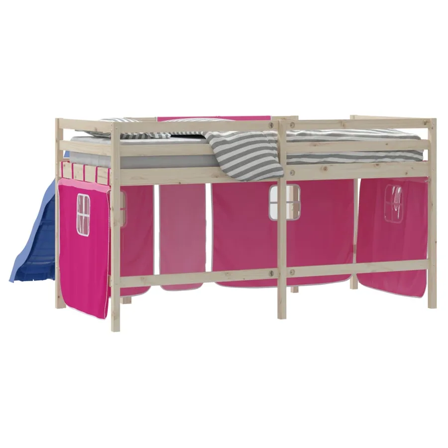 Rideaux pour lit mezzanine rose polyester - 7