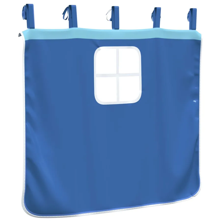 Rideaux pour lit mezzanine avec tunnel bleu polyester - 13