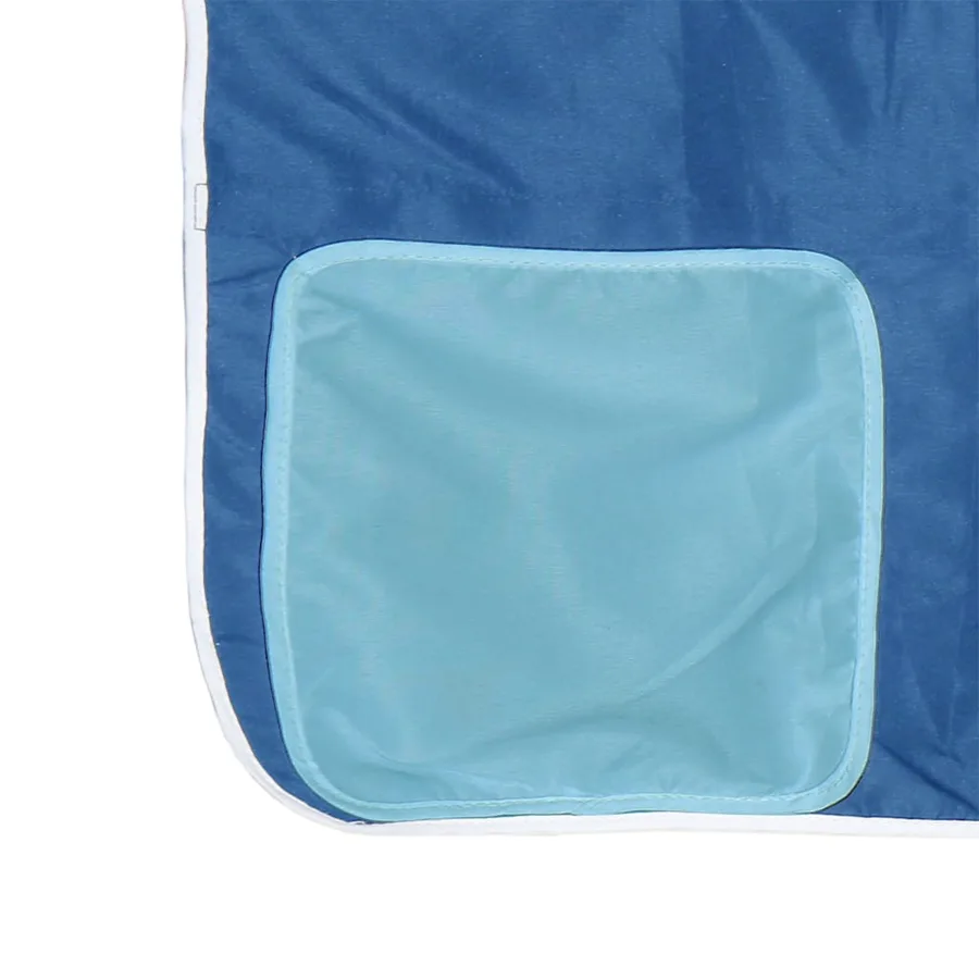Rideaux pour lit mezzanine avec tunnel bleu polyester - 15