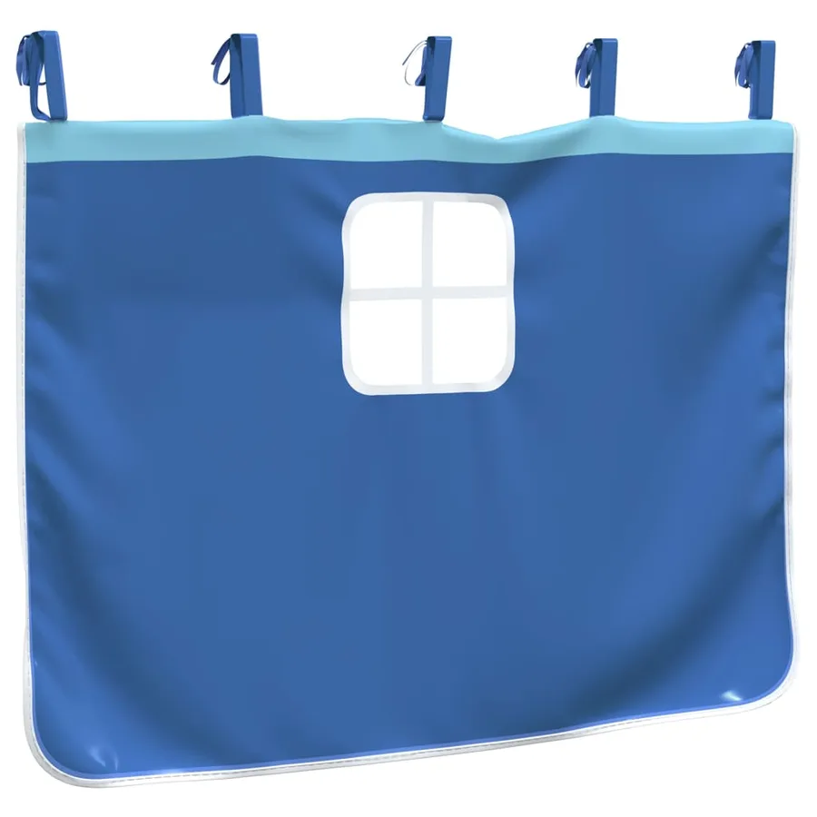 Rideaux pour lit mezzanine avec tunnel bleu polyester - 8