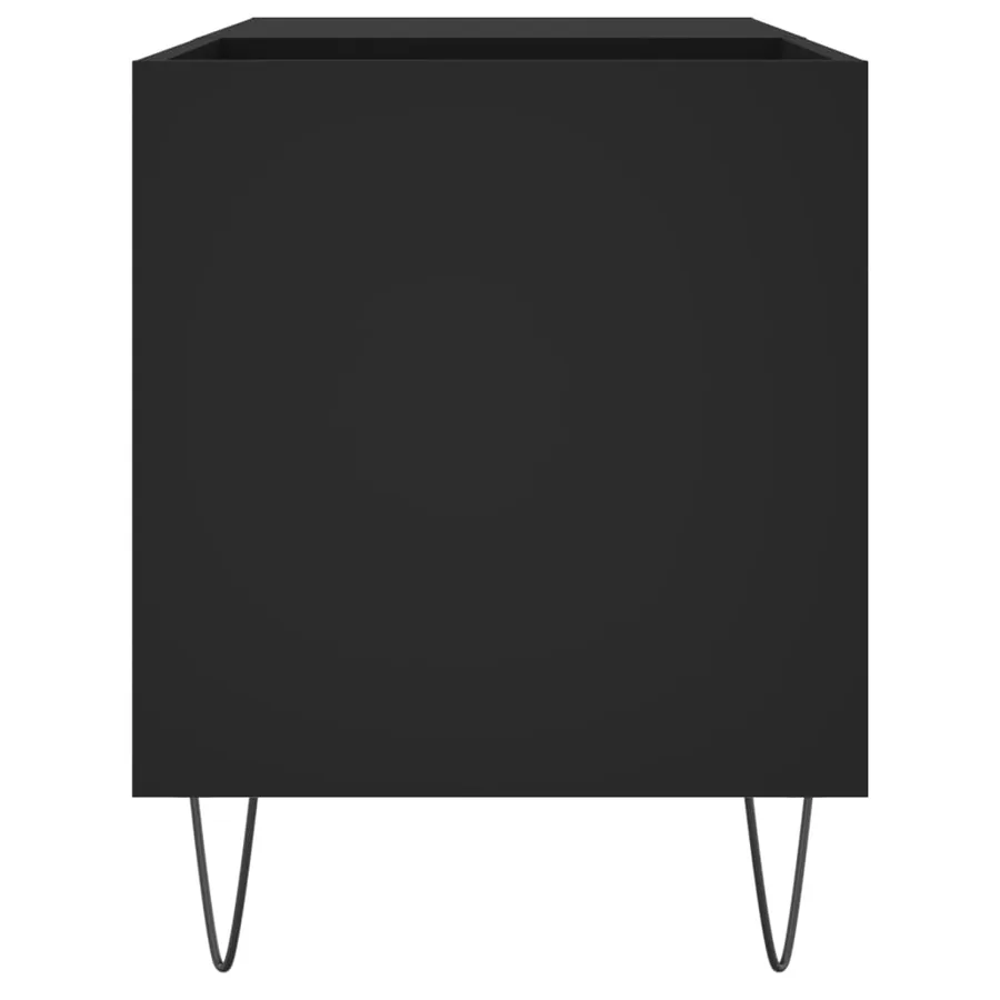 Armoire à disques noir 85x38x48 cm bois d'ingénierie - 5