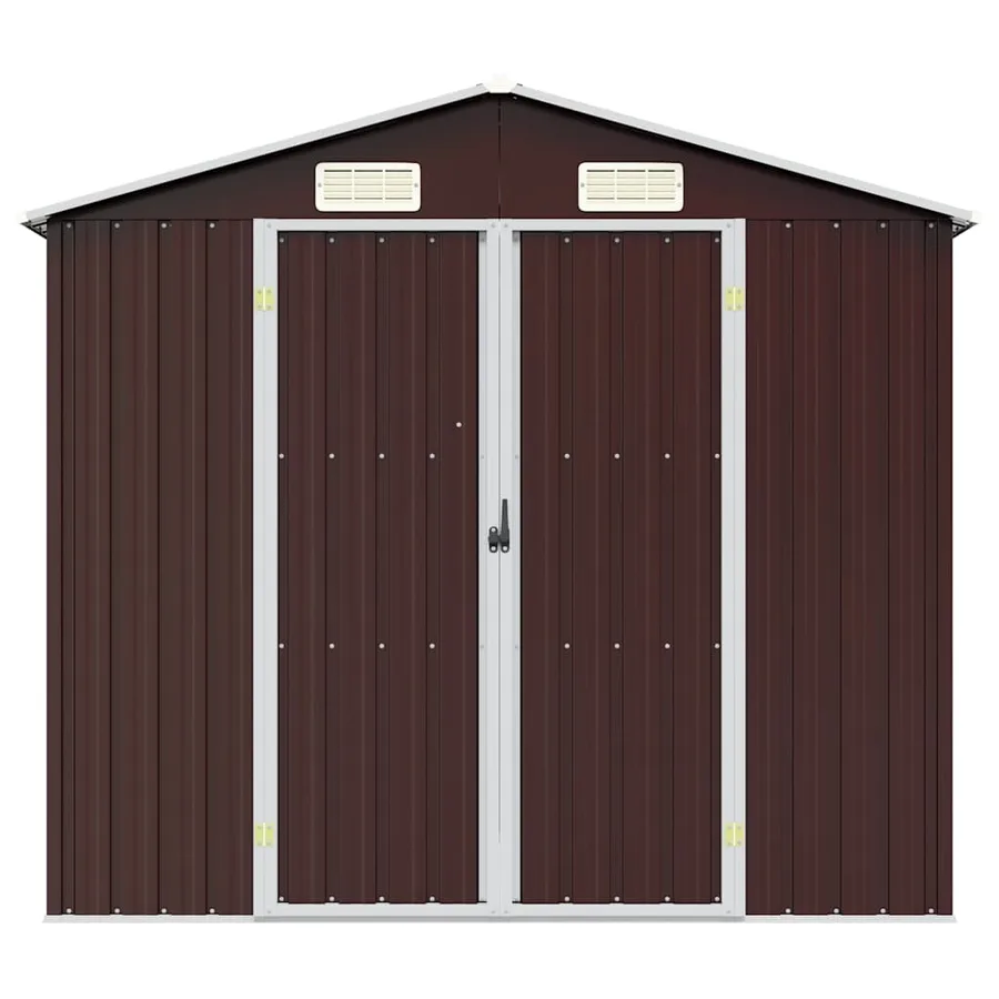 Abri de jardin Marron 205x129x183 cm Métal galvanisé - 4