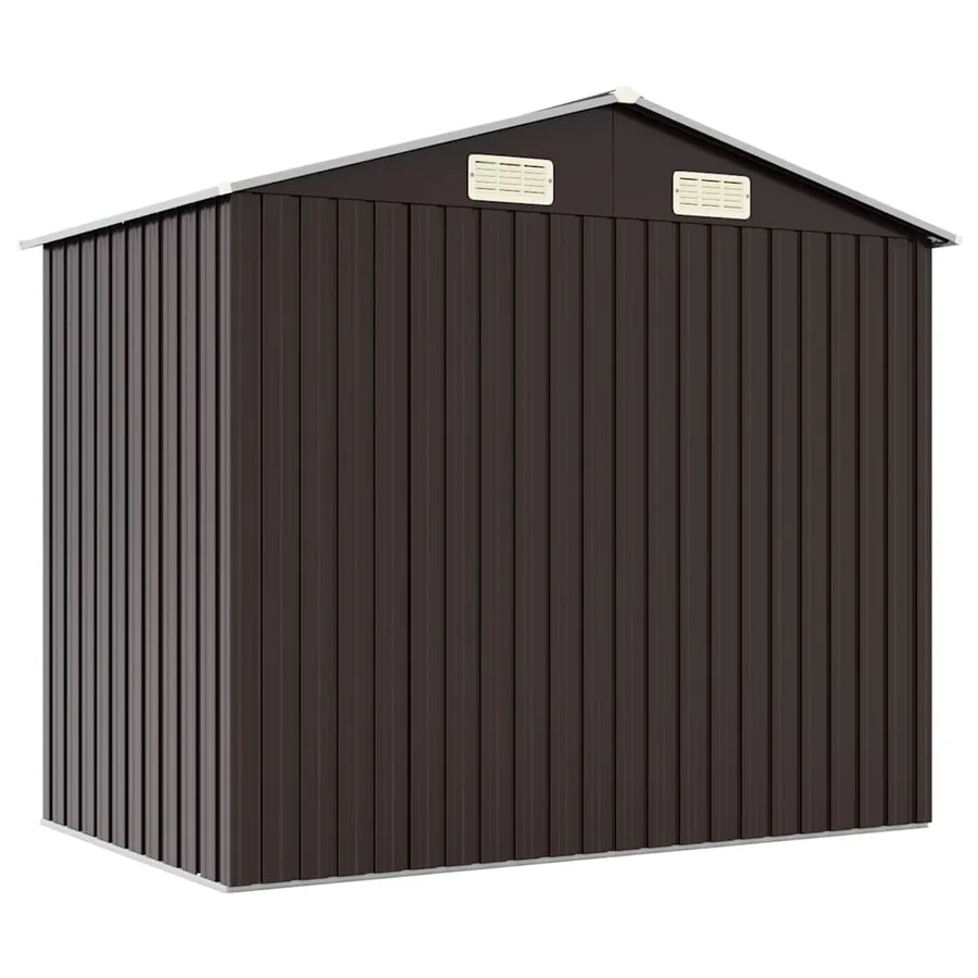 Abri de jardin Marron 205x129x183 cm Métal galvanisé - 6