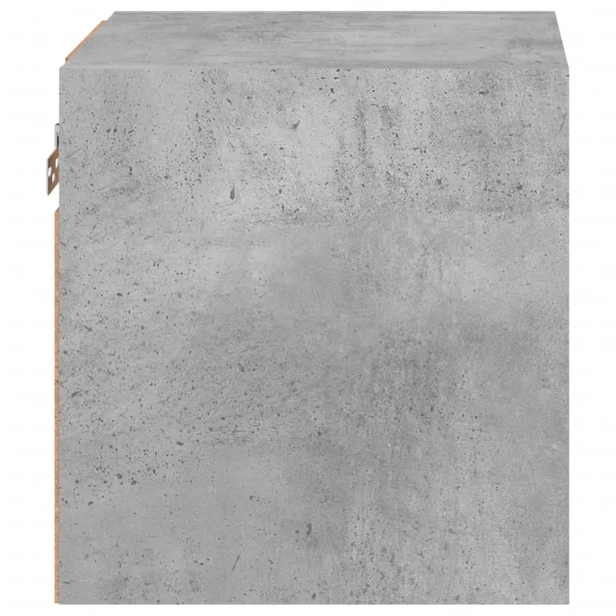 Meubles TV muraux et lumières LED 2pcs gris béton 30x28,5x30 cm - 9