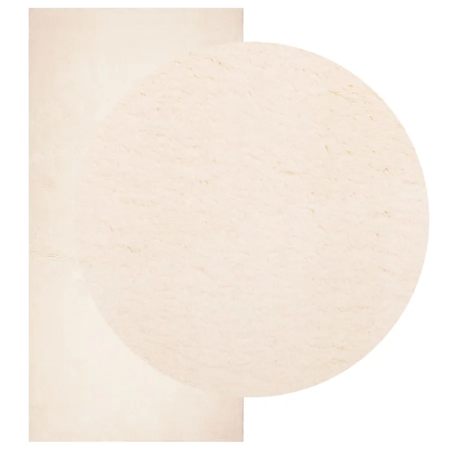 Tapis HUARTE à poils courts doux et lavable beige 100x200 cm - 3