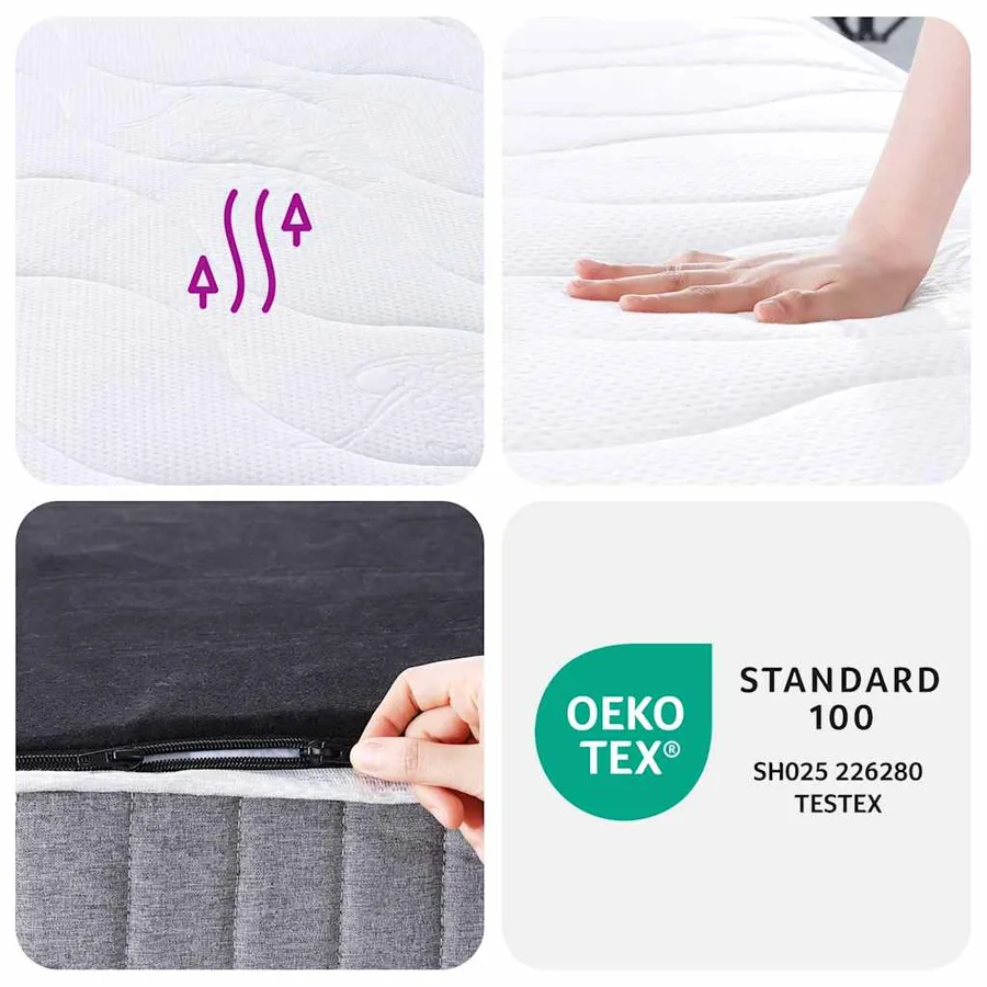 Matelas à ressorts ensachés moyen 100x200 cm - 6