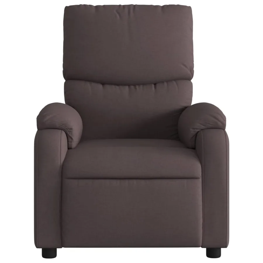 Fauteuil inclinable Marron foncé Tissu - 3