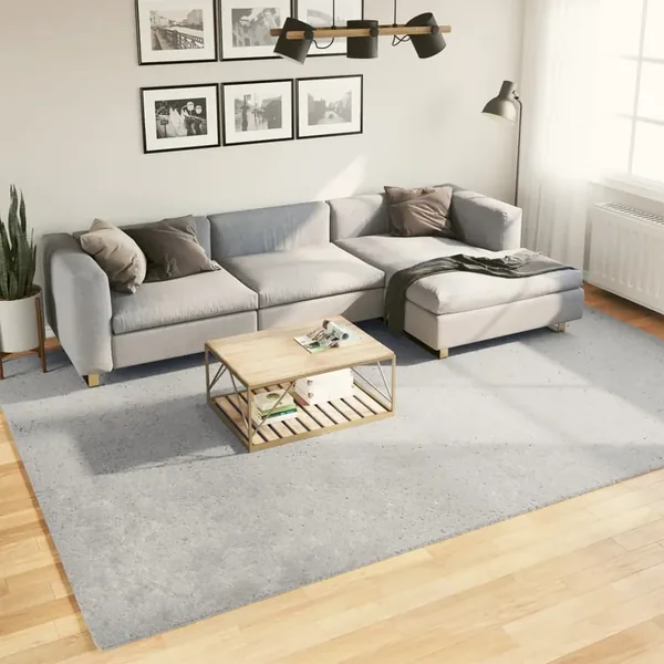 Tapis HUARTE à poils courts doux et lavable gris 240x340 cm