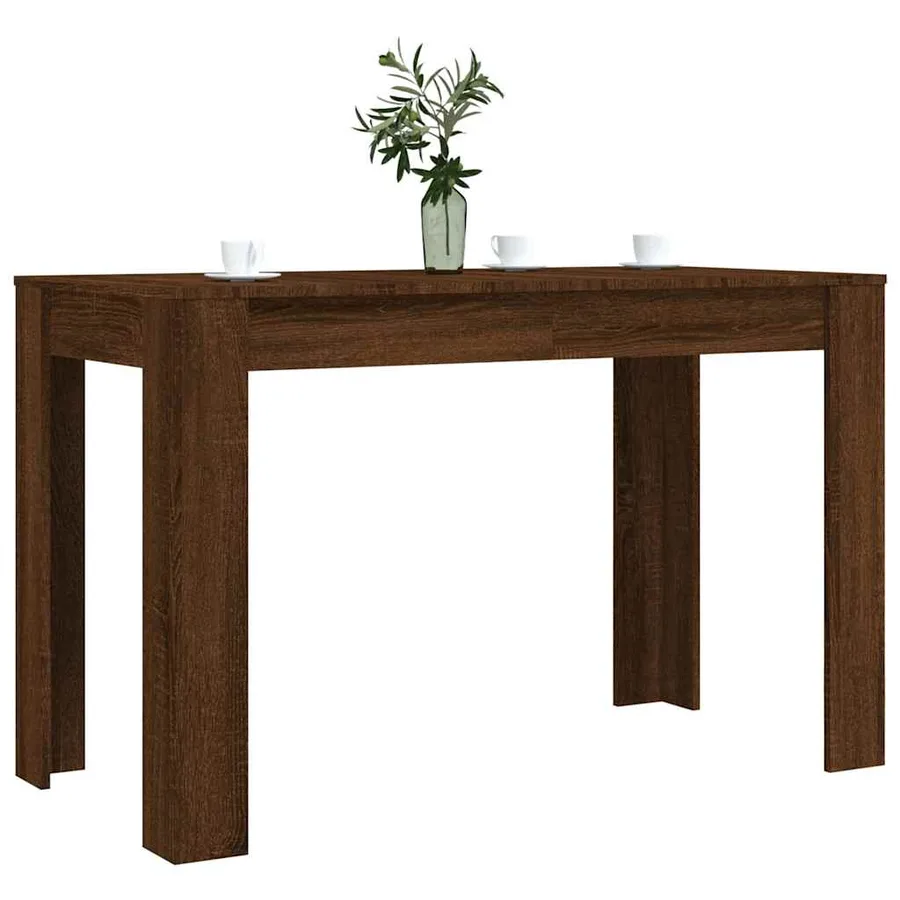 Table à dîner Chêne marron 120x60x76 cm bois d'ingénierie - 3