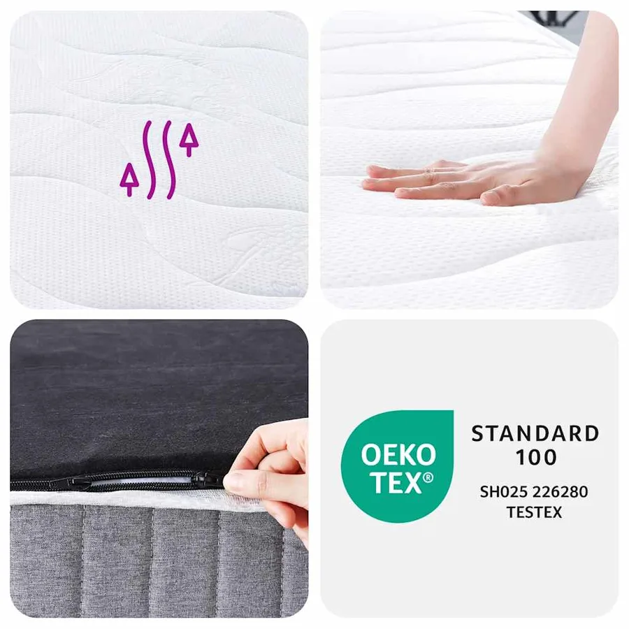Matelas à ressorts ensachés pour enfants moyen 80x160 cm - 8