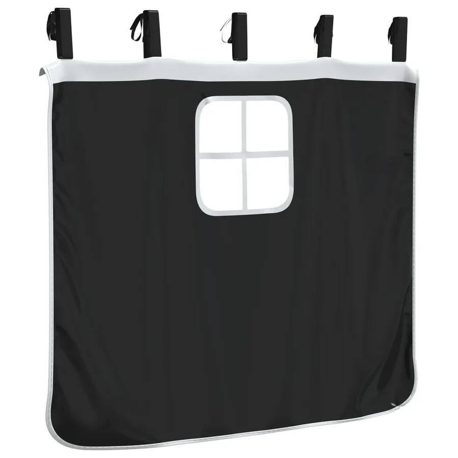 Rideaux pour lit mezzanine avec tour blanc et noir polyester - 12