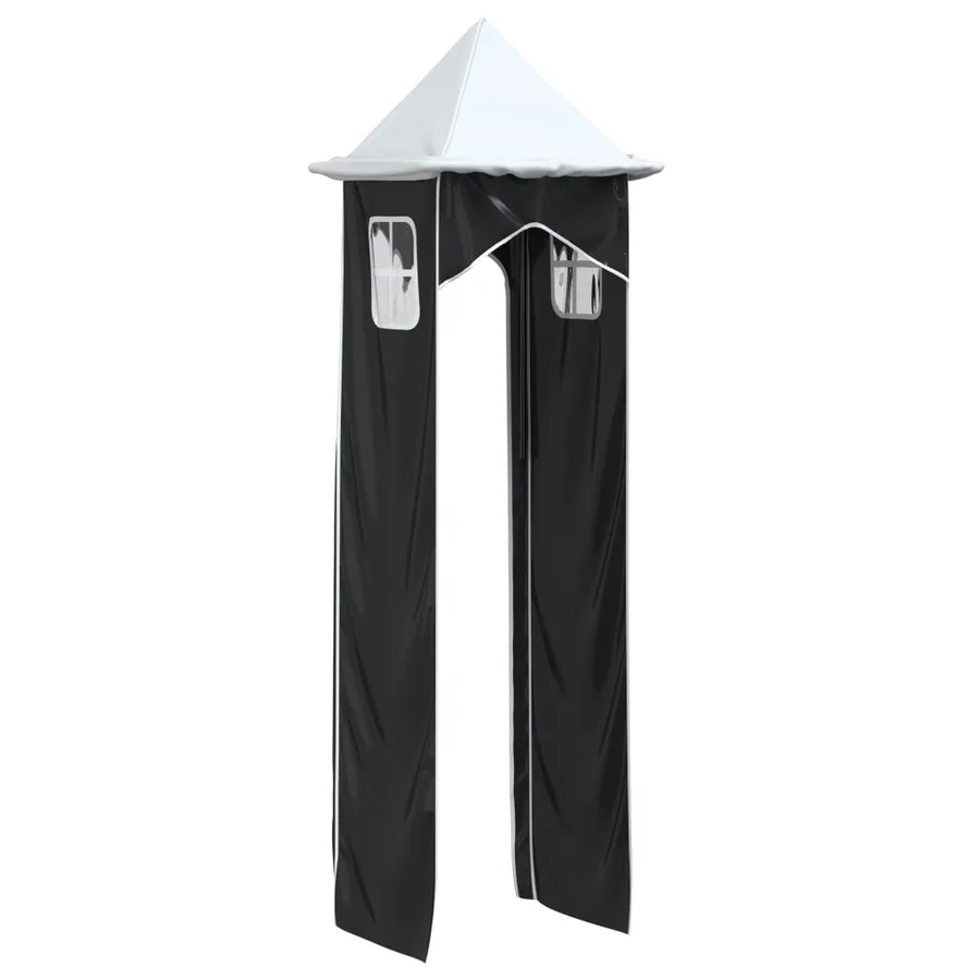 Rideaux pour lit mezzanine avec tour blanc et noir polyester - 14