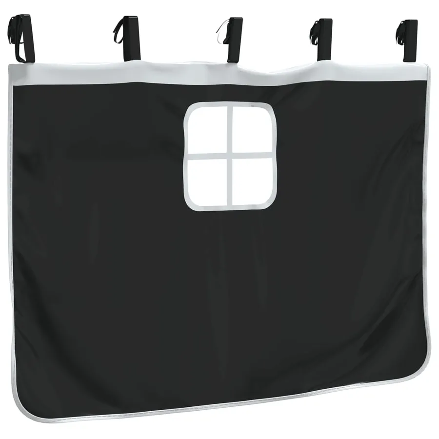 Rideaux pour lit mezzanine avec tour blanc et noir polyester - 8