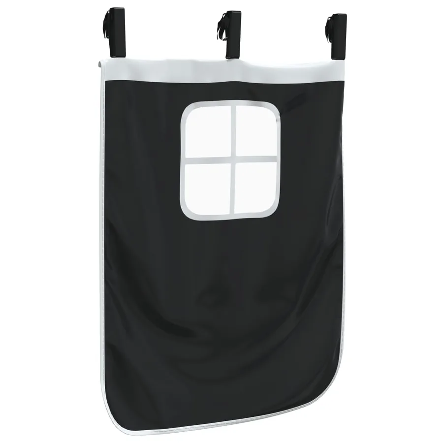 Rideaux pour lit mezzanine avec tour blanc et noir polyester - 9