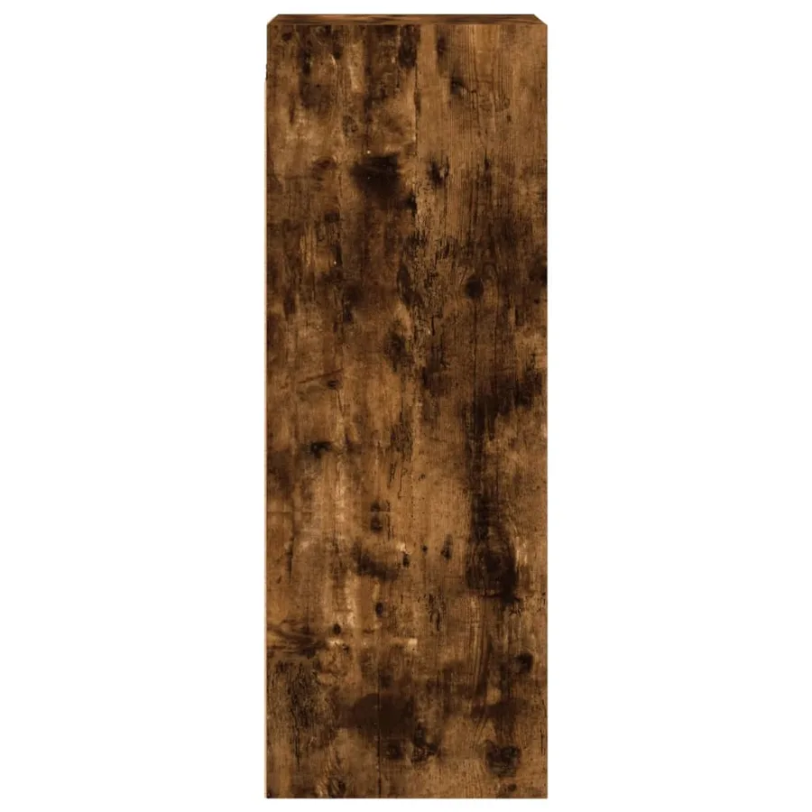 Armoire murale avec portes en verre chêne fumé 35x37x100 cm - 7