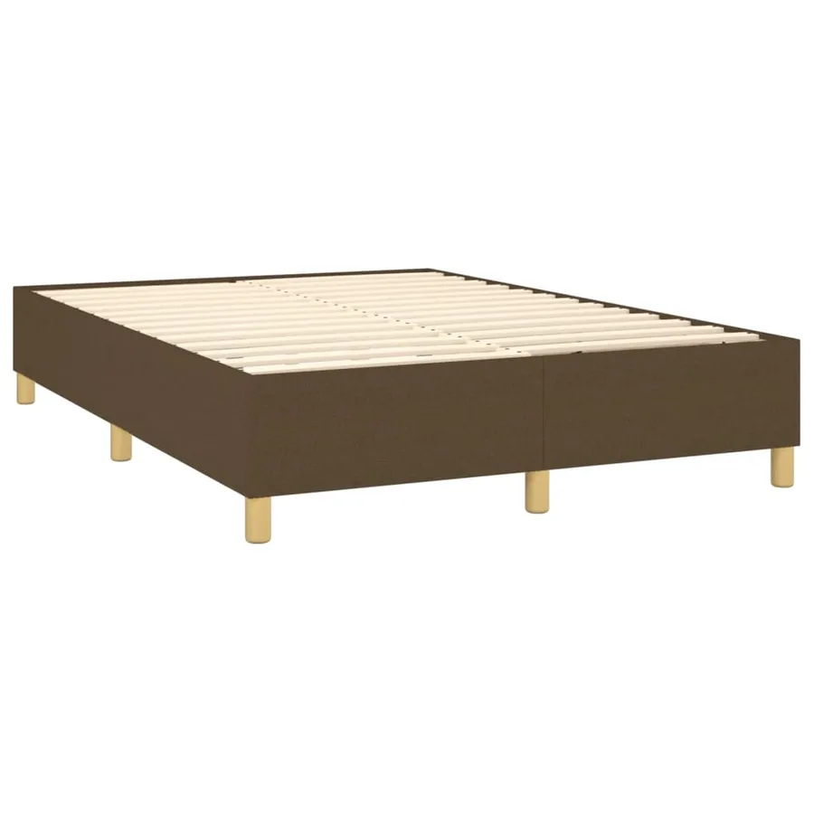 Sommier à lattes de lit avec matelas Marron foncé 140x190 cm - 4