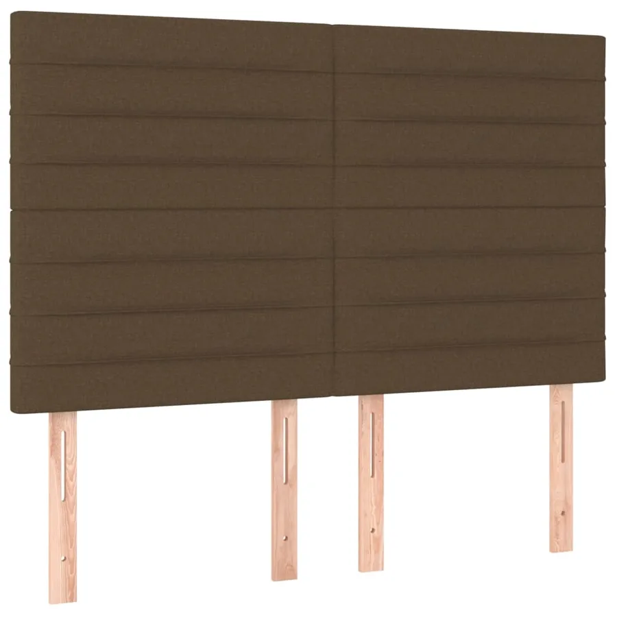 Sommier à lattes de lit avec matelas Marron foncé 140x190 cm - 5