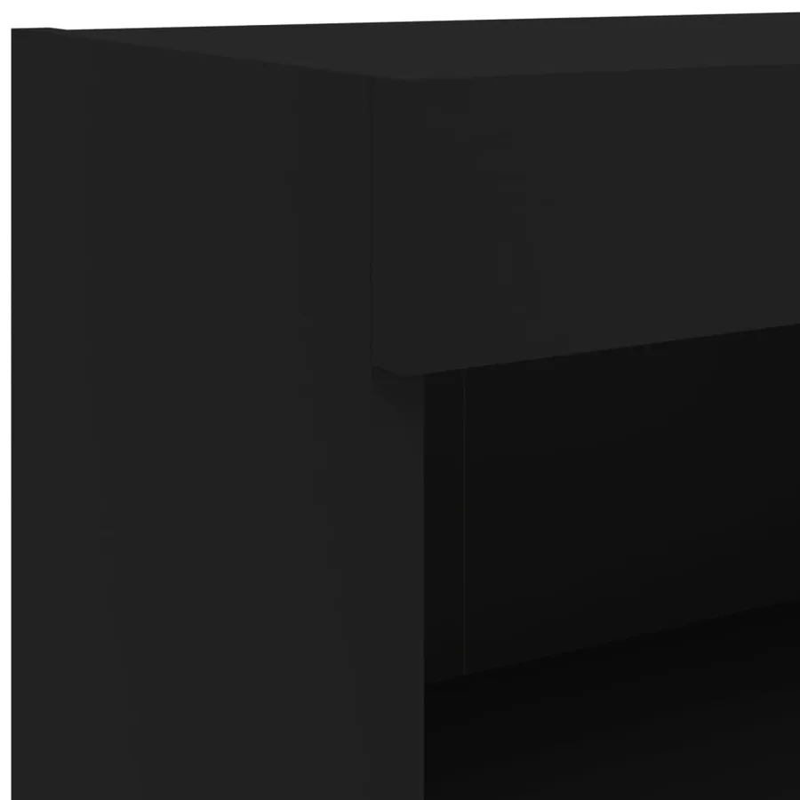 Meubles TV avec lumières LED 2 pcs noir 80x30x30 cm - 11