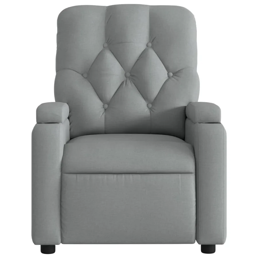 Fauteuil inclinable Gris clair Tissu - 6