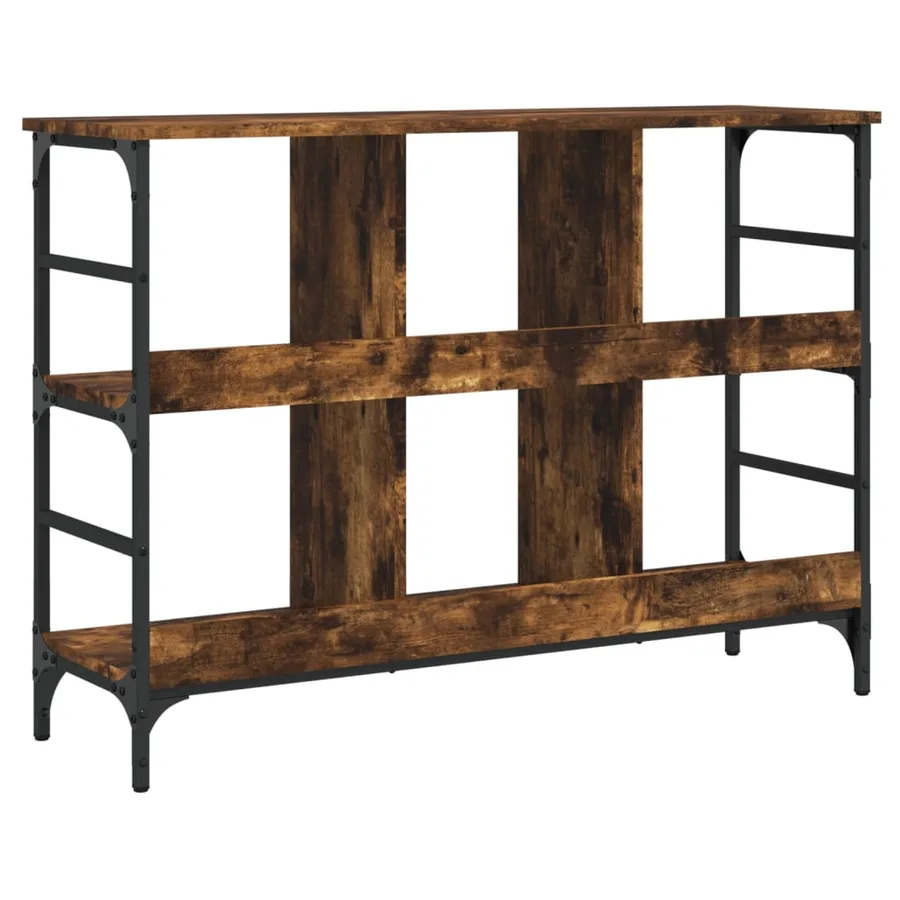 Buffet chêne fumé 102x32x73,5 cm bois d'ingénierie - 6