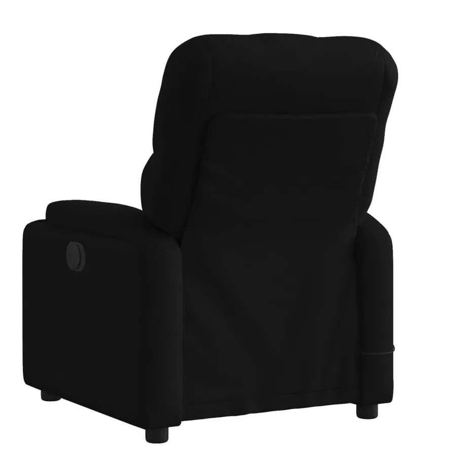 Fauteuil inclinable de massage noir tissu - 4