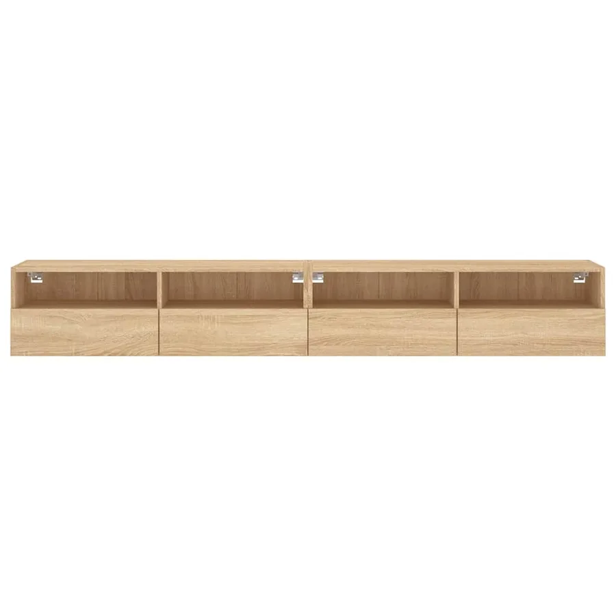 Meubles TV muraux 2pcs chêne sonoma 100x30x30cm bois ingénierie - 7