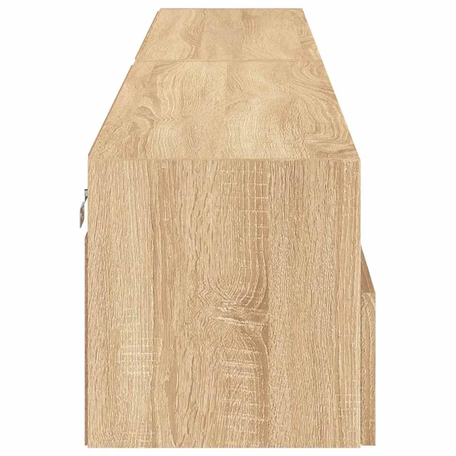 Meubles TV muraux 2pcs chêne sonoma 100x30x30cm bois ingénierie - 8