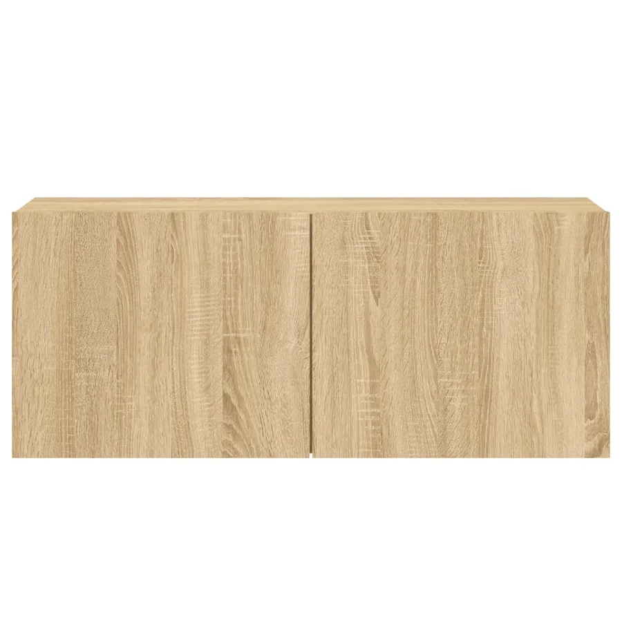 Meuble TV mural chêne sonoma 100x30x41 cm - 6