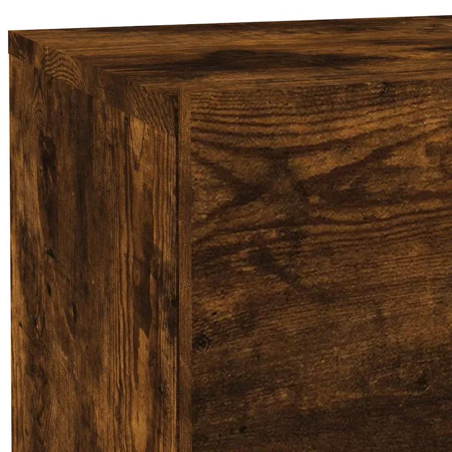 Table de chevet avec lumières LED chêne fumé 70x36x40,5 cm - 10