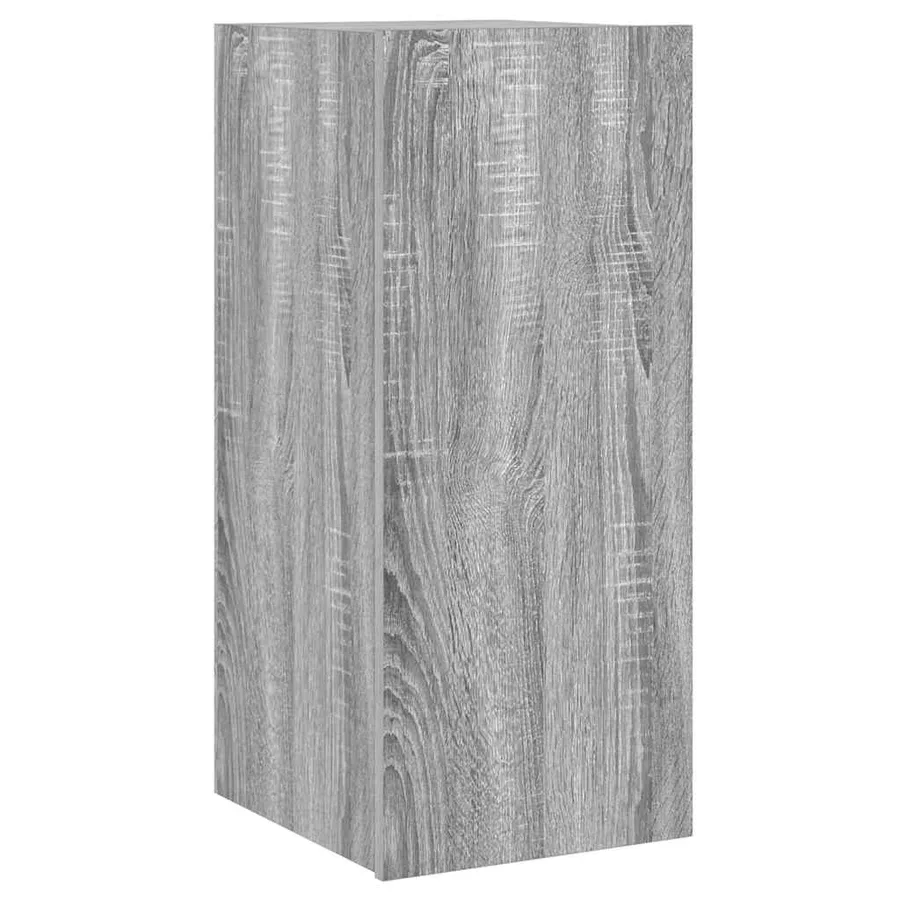 Meuble TV mural avec lumières LED sonoma gris 30,5x35x70 cm - 3