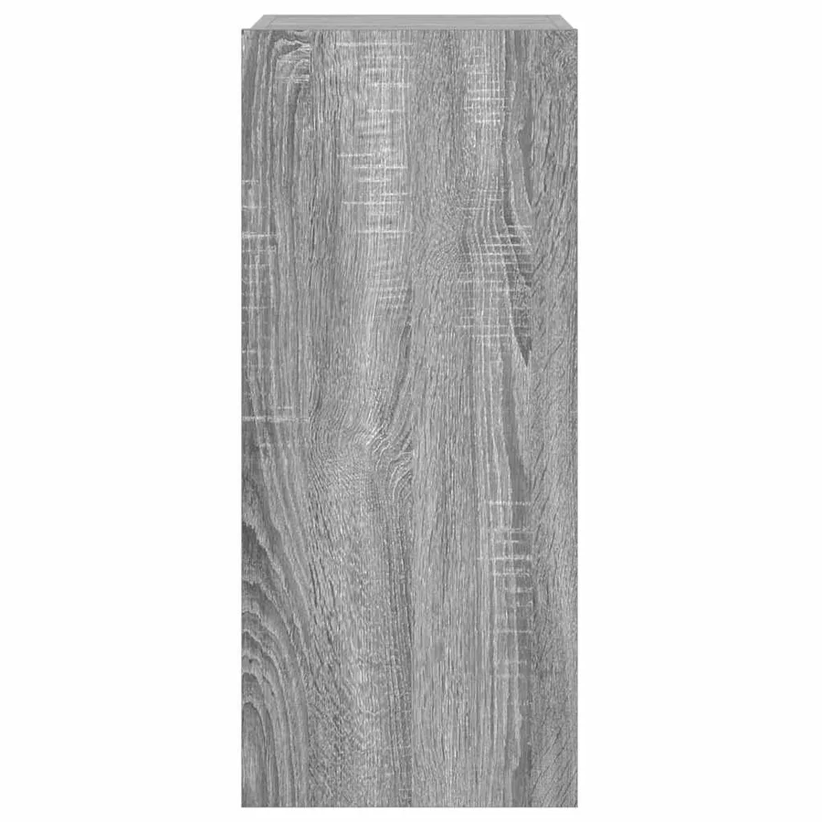 Meuble TV mural avec lumières LED sonoma gris 30,5x35x70 cm - 9