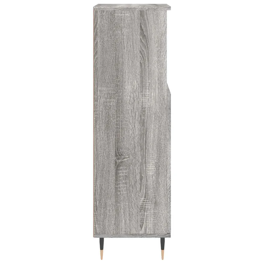 Armoire salle de bain sonoma gris 30x30x100 cm - 7