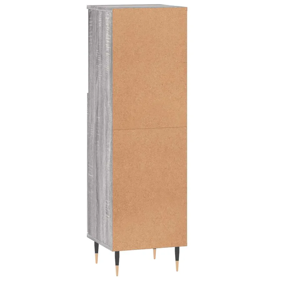Armoire salle de bain sonoma gris 30x30x100 cm - 8