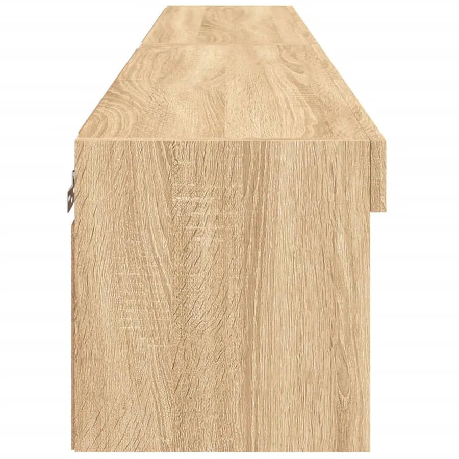 Meubles TV avec lumières LED 2 pcs chêne sonoma 80x30x30 cm - 9