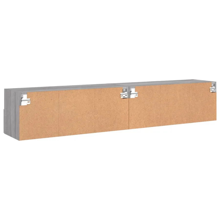 Meubles TV muraux 2pcs sonoma gris 80x30x30cm bois d'ingénierie - 10