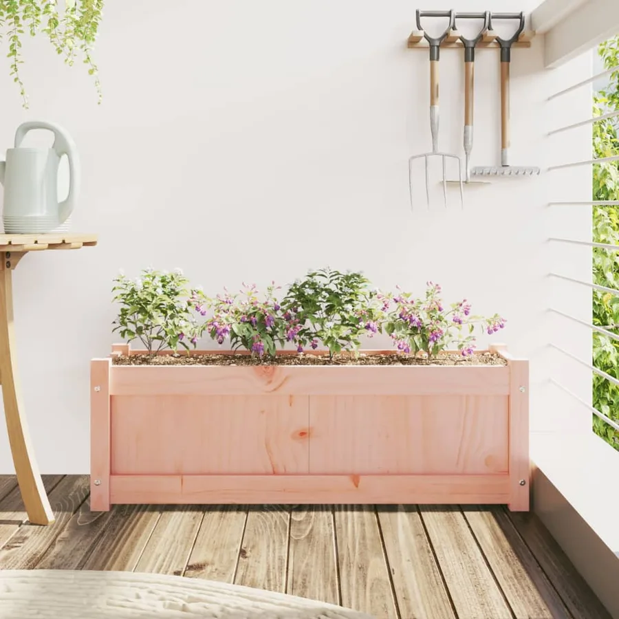 Jardinière 90x31x31 cm bois massif douglas - 3