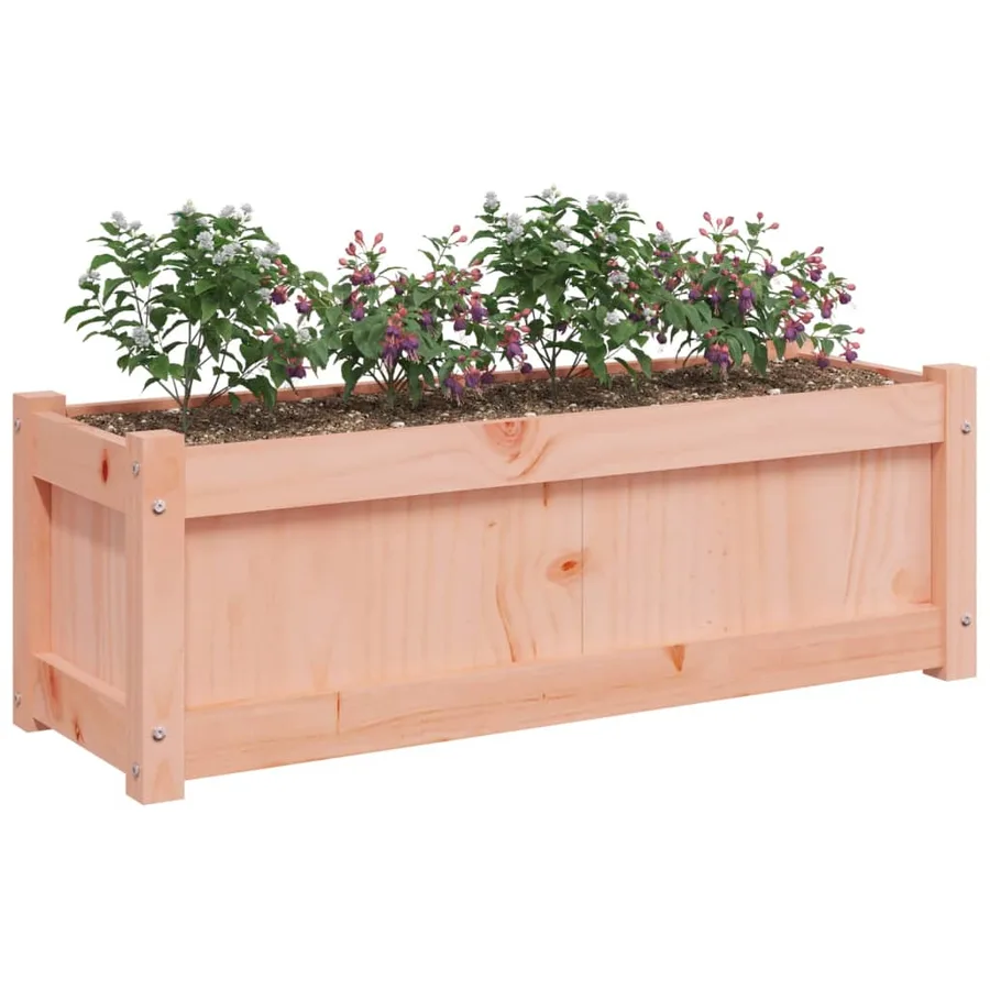 Jardinière 90x31x31 cm bois massif douglas - 4