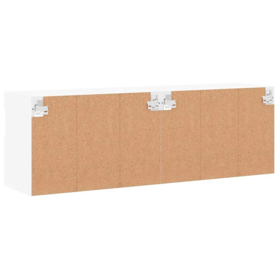 Meubles TV muraux avec lumières LED 2 pcs blanc 60x30x40 cm - 11
