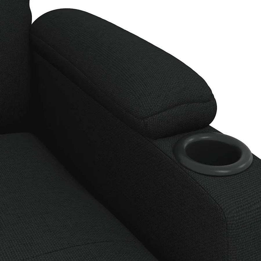 Fauteuil de massage Noir Tissu - 7