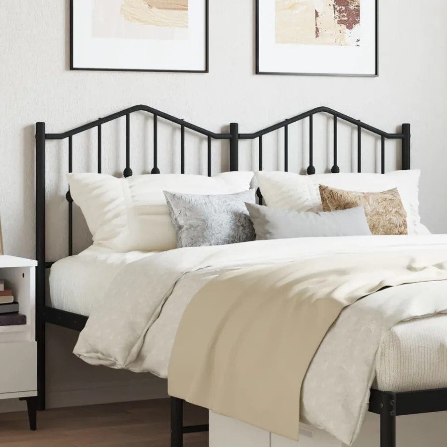Tête de lit de remplacement métal noir 140 cm