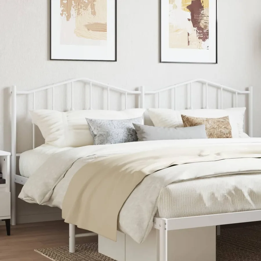 Tête de lit de remplacement métal blanc 200 cm