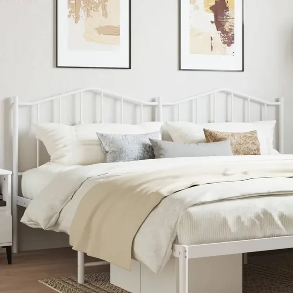 Tête de lit de remplacement métal blanc 200 cm
