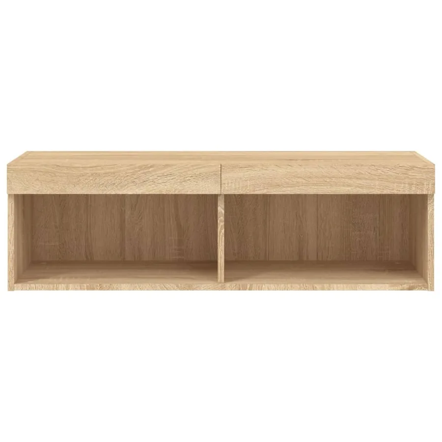 Meuble TV avec lumières LED chêne sonoma 100x30x30 cm - 10