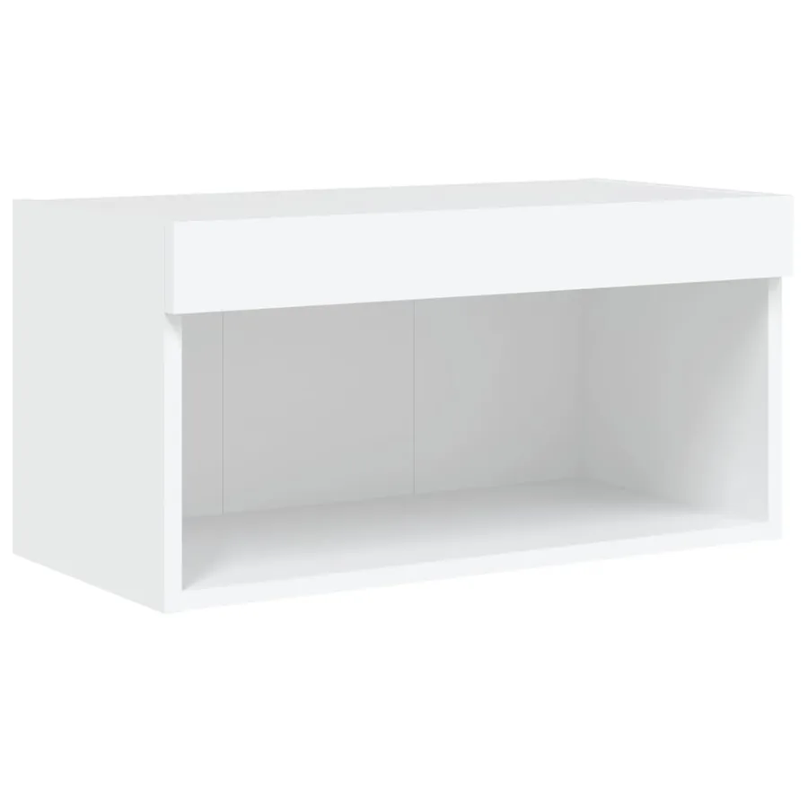 Meuble TV avec lumières LED blanc 60x30x30 cm - 7