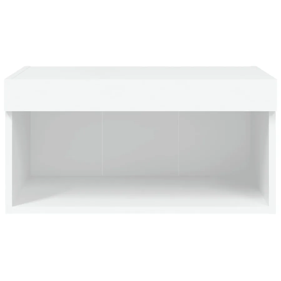 Meuble TV avec lumières LED blanc 60x30x30 cm - 8
