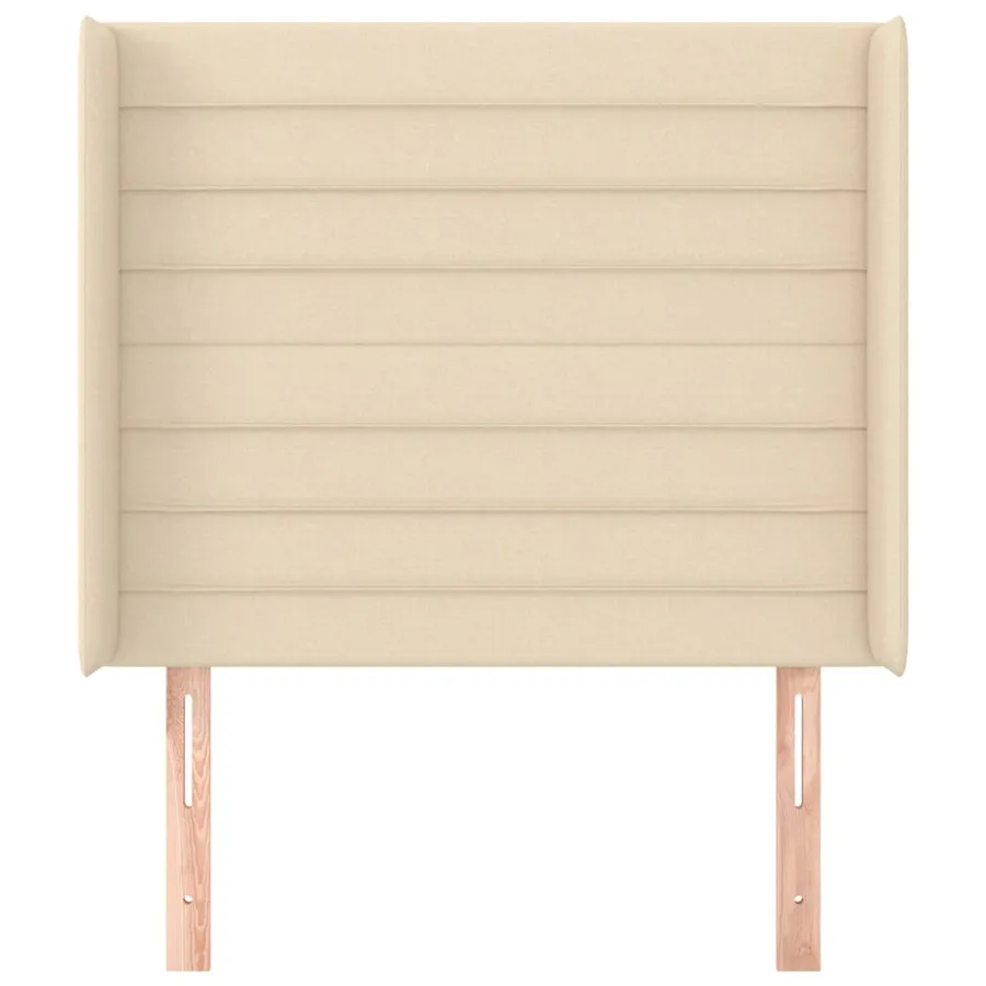 Tête de lit avec oreilles Crème 93x16x118/128 cm Tissu - 3